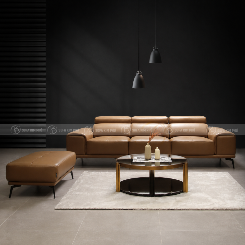 Sofa Băng Da 3 Chỗ Cao Cấp KP802 1 Sofa Băng Da 3 Chỗ Cao Cấp KP802