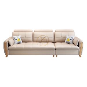 Sofa Góc Da Tay Gỗ Phòng Khách KPN679 - Ảnh 3