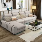 Sofa Góc Da Hàn Quốc Có Hộc Trà KPN875