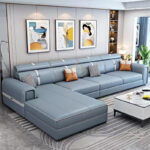 Sofa Góc Da Công Nghiệp Hàn Quốc KPN1263