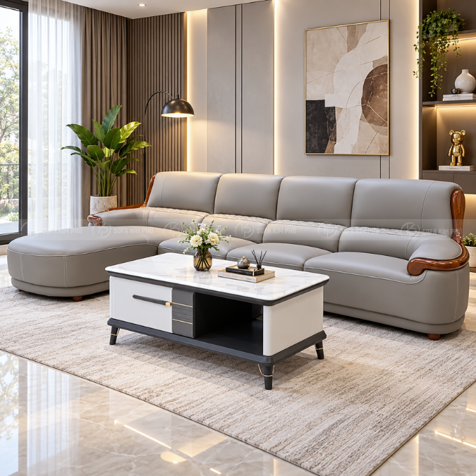Sofa Da Nhập Khẩu Cao Cấp KPN1355 1 Sofa Da Nhập Khẩu Cao Cấp KPN1355