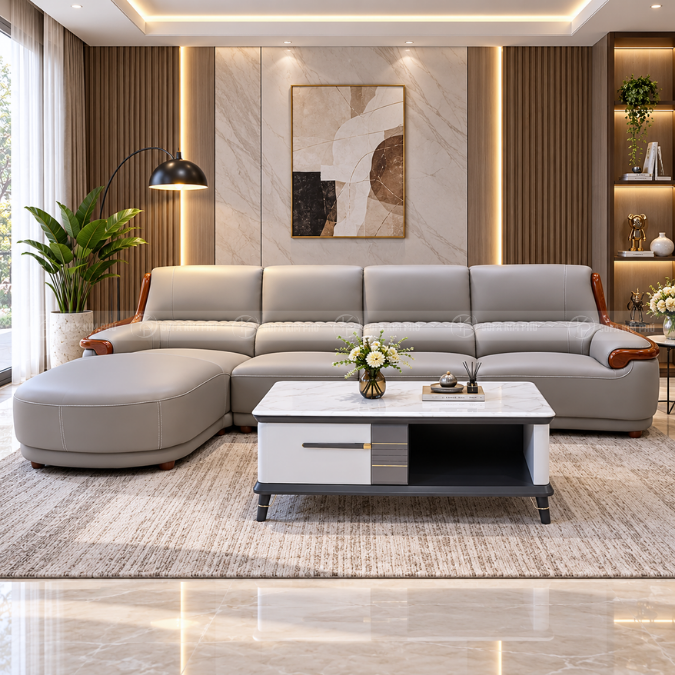 Sofa Da Nhập Khẩu Cao Cấp KPN1355 2 Sofa Da Nhập Khẩu Cao Cấp KPN1355 - Ảnh 2