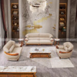 Sofa Gỗ Mun Da Bò Nhập Khẩu KPN1397