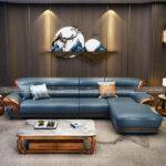 Sofa Da Bò Góc L Nhập Khẩu Cao Cấp KPN1416