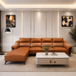 Sofa Góc Da Bò Ý Đẳng Cấp Sang Trọng KPN1546