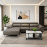 Sofa Góc Da Bò Góc Ý Đẳng Cấp Hiện Đại KPN1564