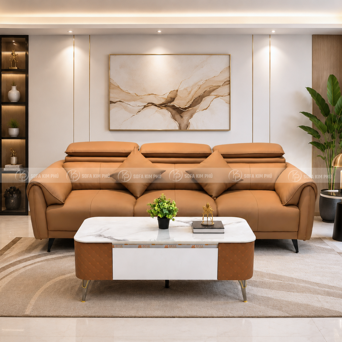 Sofa Băng Da Cao Cấp Hiện Đại KPN1568 1 Sofa Băng Da Cao Cấp Hiện Đại KPN1568